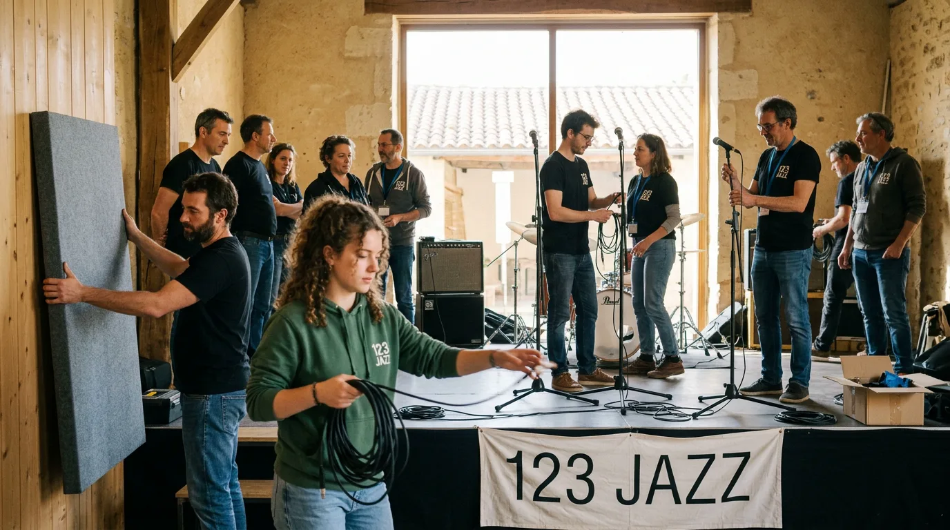 Préparation logistique et régie son bénévole pour les concerts d'intérêt public